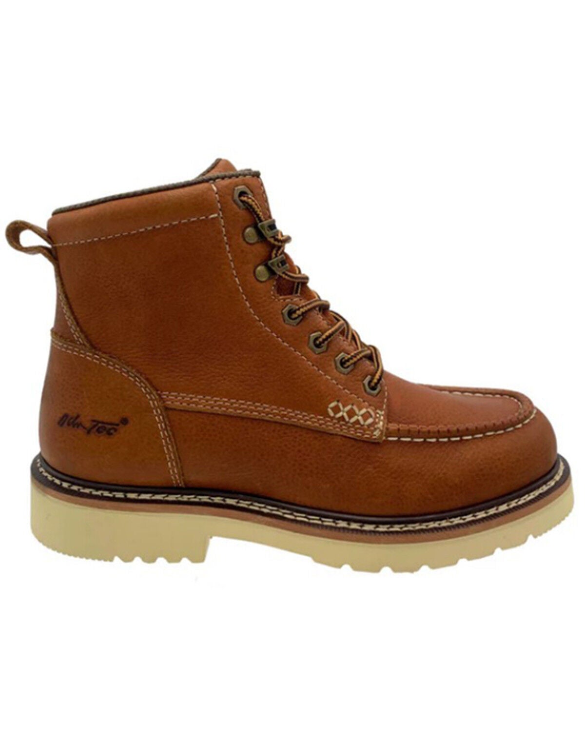 Image #2 - AdTec Men's 6" Apex Slip-Resistant Moc Work Boots - Soft Toe, Brown, hi-res
