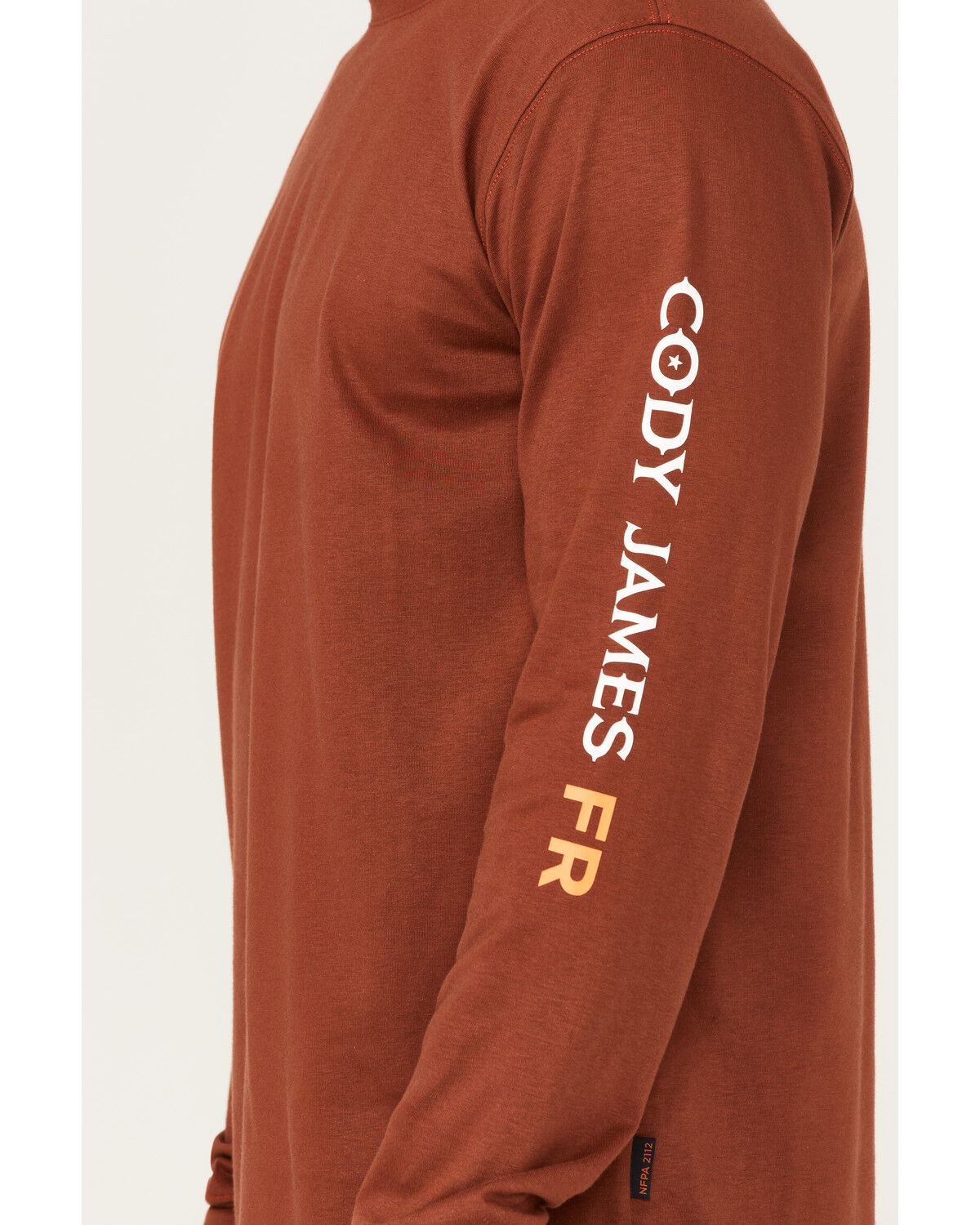 Image #3 - Cody James Men's FR Logo Long Sleeve Work T-Shirt - Tall, Cognac, hi-res
