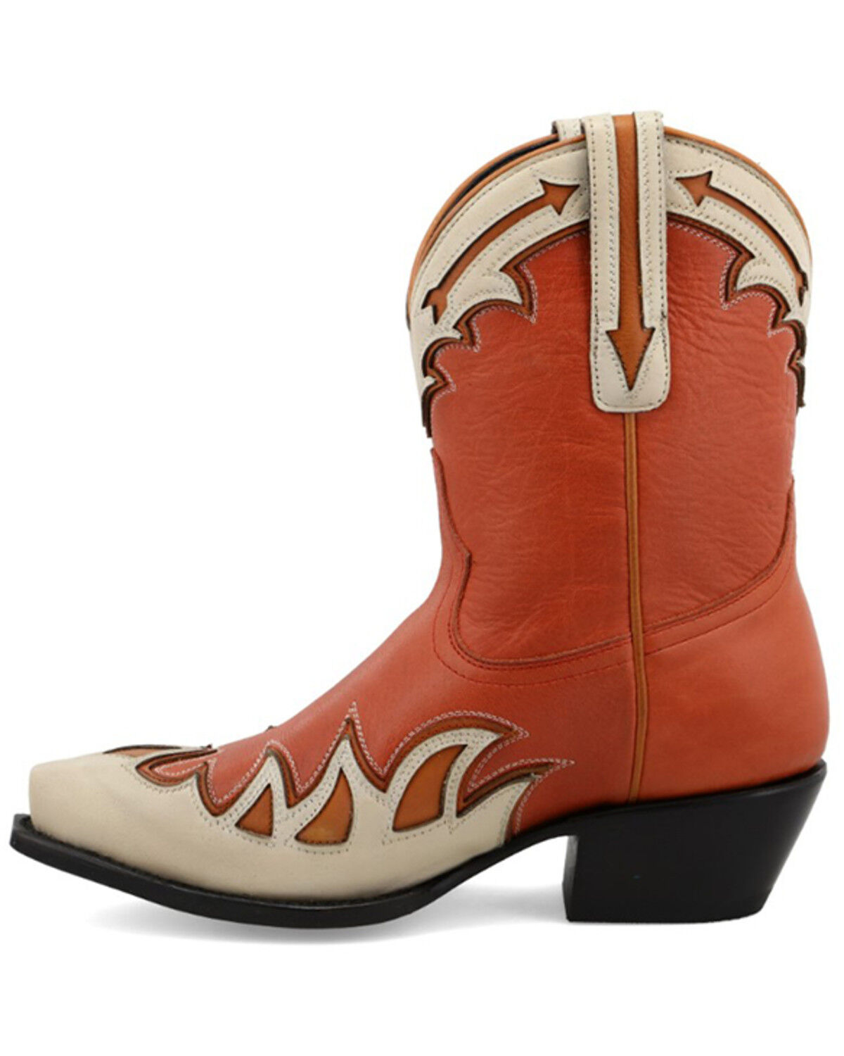 Image #3 - Black Star Women's Cell-Sole Leather Western Booties - Snip Toe, Red, hi-res