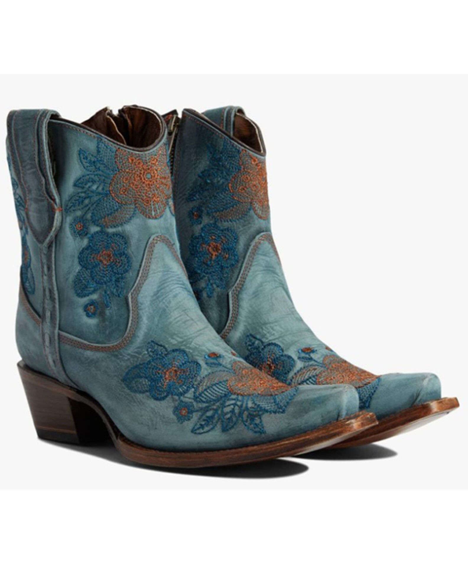 Corral Women s Embroidery Western Ankle Boots Blue Jean