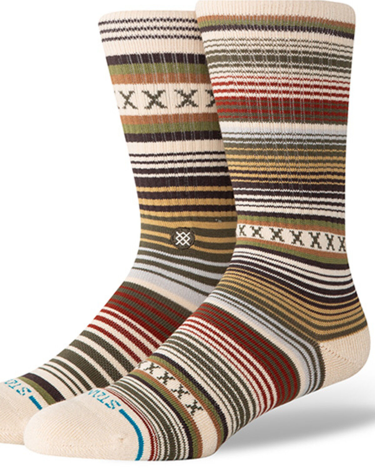 Image #1 - Stance Men's Curren St Crew Socks, Tan, hi-res