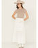 Image #1 - Miss Me Women's Crochet Lace Yoke Skirt, White, hi-res