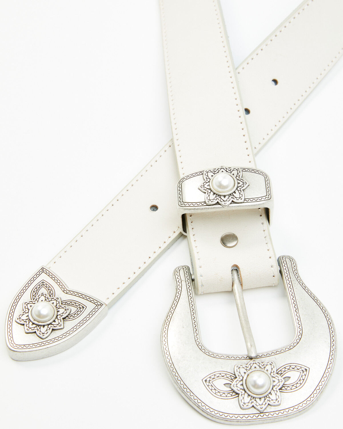 Image #2 - Shyanne Women's Pearl Bridal Belt, White, hi-res