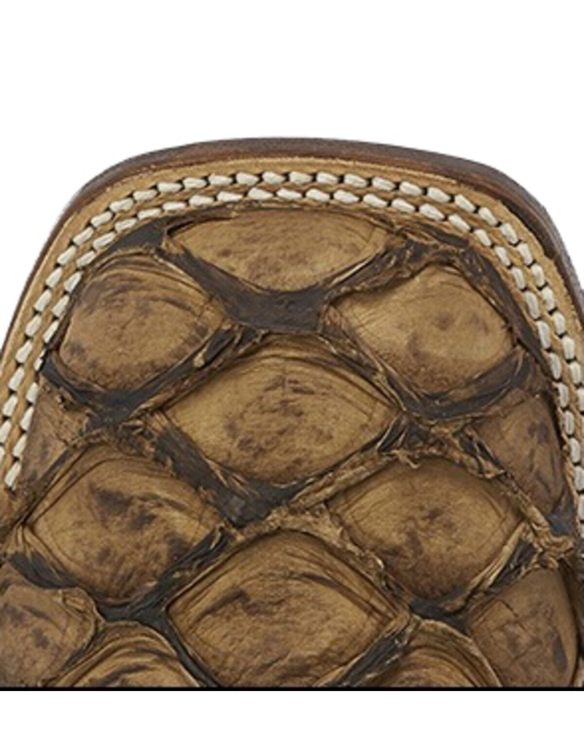 Image #4 - Tony Lama Men's Leviathan Exotic Pirarucu Western Boots - Square Toe, Brown, hi-res