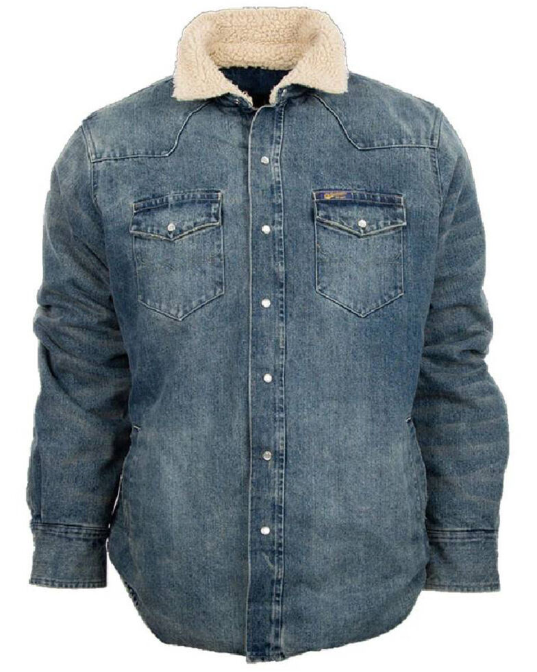 STS Ranchwear Boys' Clifdale Sherpa Lined Denim Shirt Jacket , Blue, hi-res