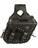 Image #2 - Milwaukee Leather Medium Braided Zip-Off PVC Throw Over Saddle Bag with Studs, Black, hi-res