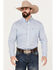 Image #1 - George Strait by Wrangler Men's Print Long Sleeve Button-Down Shirt, Blue, hi-res