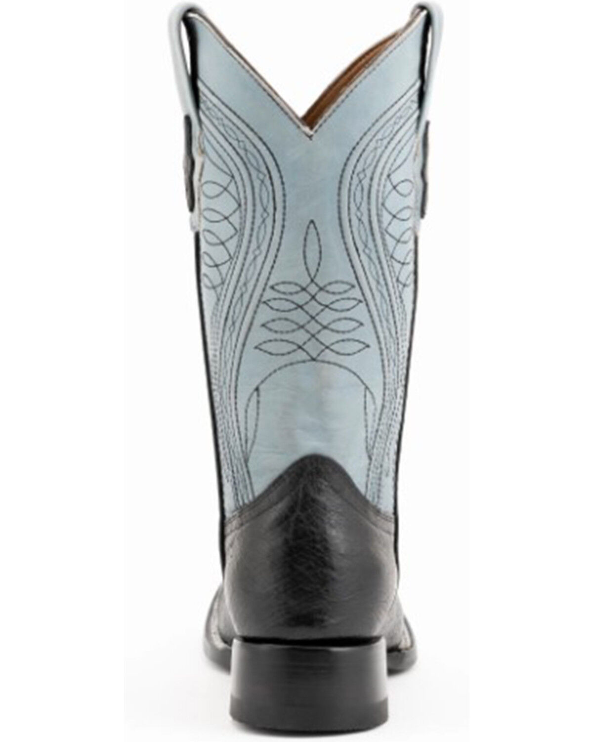 Image #9 - Ferrini Men's Smooth Quill Ostrich Exotic Boots - Broad Square Toe, Black, hi-res