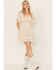 Image #1 - Wishlist Women's Solid Lace Trim Mini Dress, Off White, hi-res