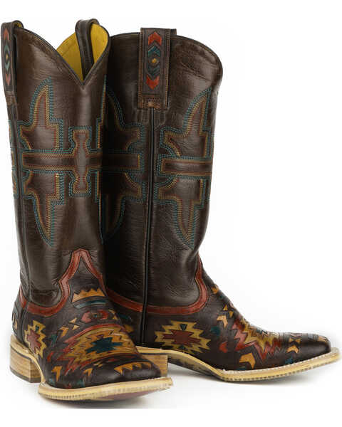 Image #3 - Tin Haul South Women's by SW Western Boots - Square Toe, Multi, hi-res
