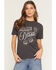 Image #1 - White Crow Women's Make It A Double Short Sleeve Oversized Graphic Tee, Black, hi-res