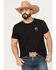 Image #2 - RANK 45&reg; Men's Bull Scape Short Sleeve Graphic T-Shirt, Black, hi-res