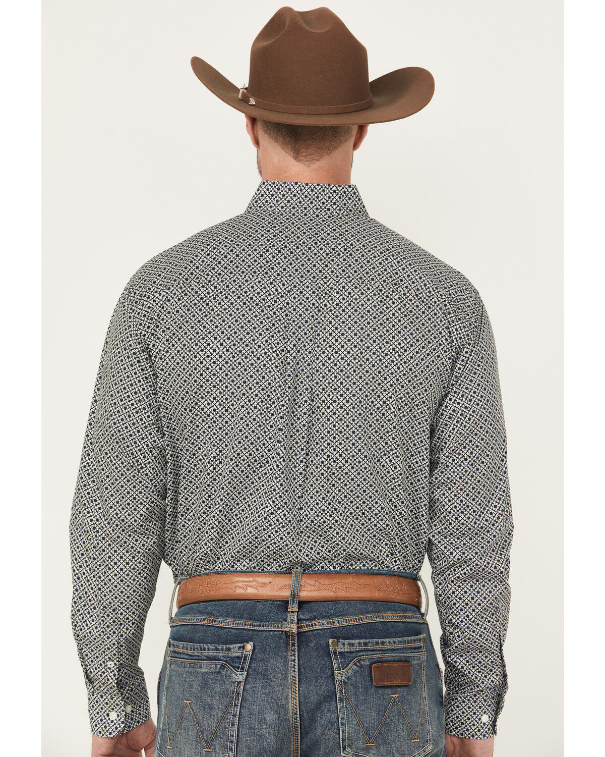 Image #4 - Cinch Men's Medallion Print Long Sleeve Button-Down Western Shirt, Cream, hi-res