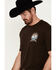 Image #3 - Cowboy Hardware Men's 8 Second Warrior Short Sleeve Graphic T-Shirt, Chocolate, hi-res