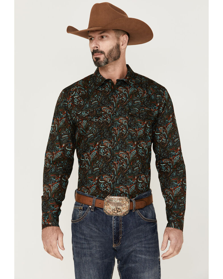 Cody James Men's Miracle Floral Print Long Sleeve Snap Western Shirt - Big & Tall , Multi, hi-res