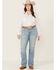 Image #3 - Ariat Women's Nia Light Wash Perfect Rise Slim Trouser Stretch Denim Jeans - Plus, Light Wash, hi-res