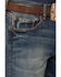 Image #5 - Wrangler Retro Men's Bozeman Medium Wash Low Rise Slim Straight Jeans, Denim, hi-res
