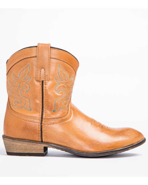 Dingo Willie Short Cowgirl Boots - Round Toe, Tan, hi-res