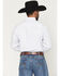 Image #4 - Panhandle Slim Men's Dobby Striped Long Sleeve Button-Down Western Shirt, Blue, hi-res