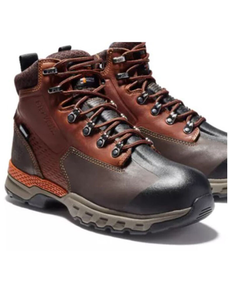 Timberland Pro Men's Downdraft Waterproof Work Boots - Steel Toe, Brown, hi-res