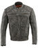 Image #1 - Milwaukee Leather Men's Distressed 2 In 1 Motorcycle Jacket - 4X, Brown, hi-res