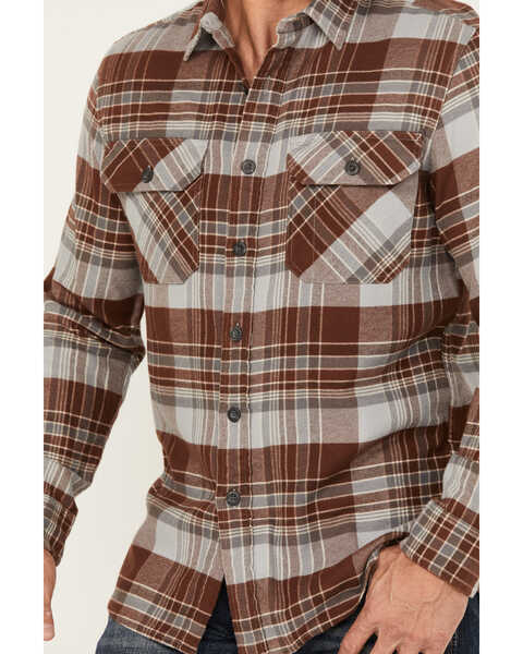 Image #3 - Pendleton Men's Burnside Plaid Print Long Sleeve Button-Down Flannel Shirt, Rust Copper, hi-res