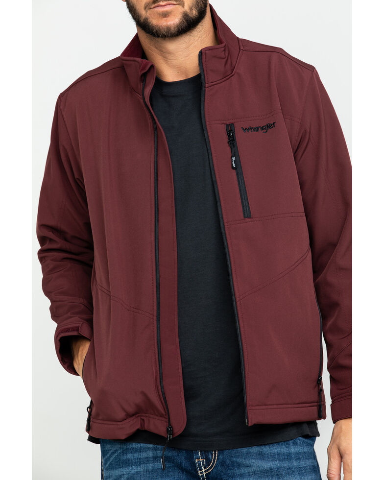 Wrangler Men's Burgundy Trail Fleece Lined Zip Front Jacket , Burgundy, hi-res