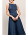 Image #6 - Flying Tomato Women's Simple Statement Denim Midi Dress, Dark Wash, hi-res