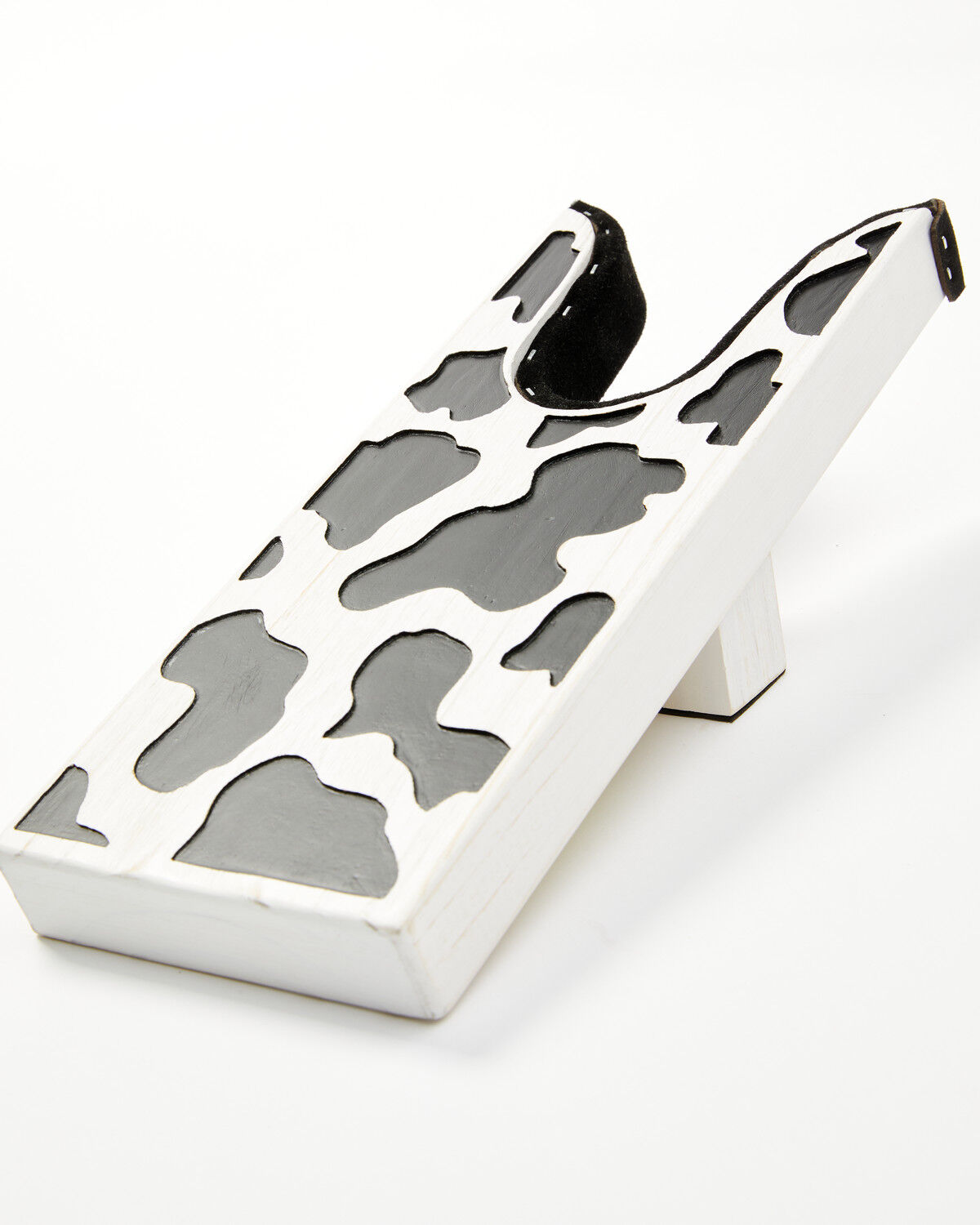 Image #1 - Boot Barn Cow Print Boot Jack, White, hi-res