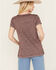 Image #4 - Blended Women's Whiskey Lace-Up Graphic Tee, Burgundy, hi-res