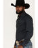 Image #2 - Ely Walker Men's Small Plaid Print Long Sleeve Pearl Snap Western Shirt, , hi-res