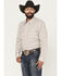 Image #2 - RANK 45&reg; Men's Romans Medallion Print Long Sleeve Snap Performance Western Shirt, White, hi-res
