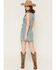 Image #4 - Rock & Roll Denim Women's Medium Wash Sleeveless Buckle Denim Mini Dress, Medium Wash, hi-res