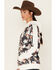 Image #2 - Hooey Women's Boot Barn Exclusive Contrast Floral Print Hoodie, Black, hi-res