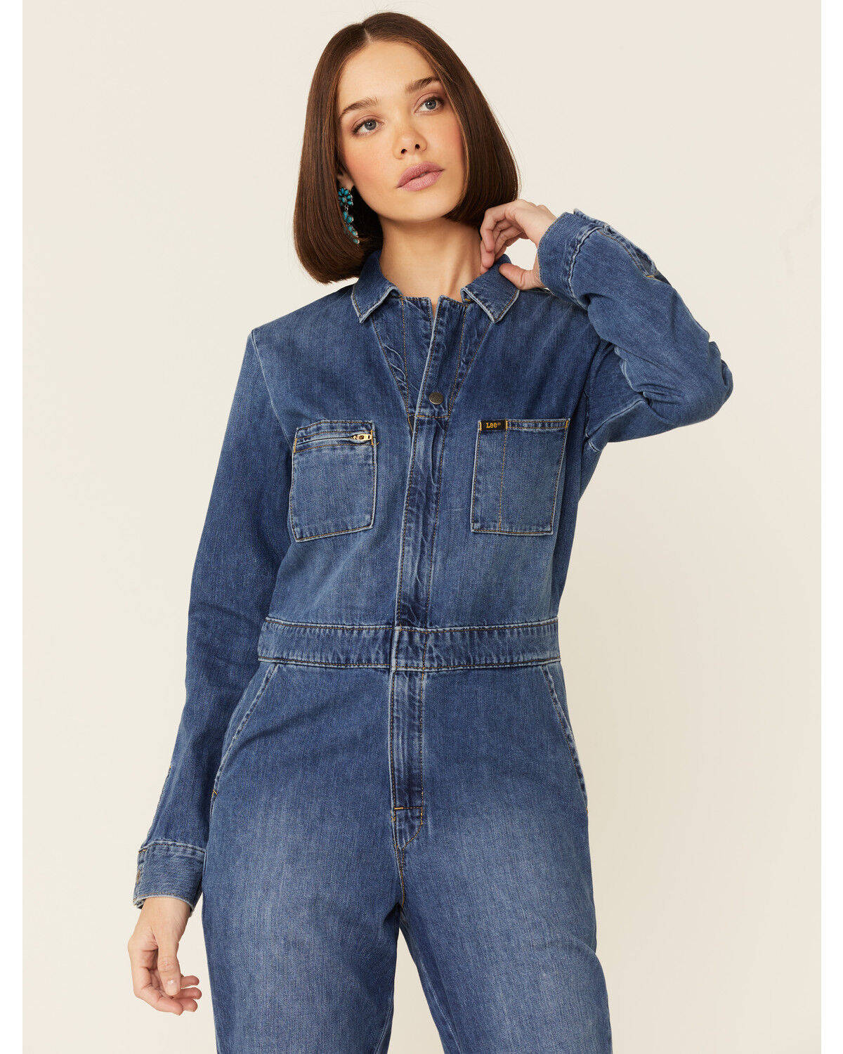 Denim coveralls clearance