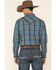 Cody James Men's Morning Fog Plaid Long Sleeve Western Shirt - Tall , Blue, hi-res