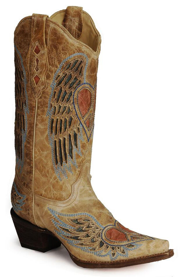heart peace sign cowboy boots