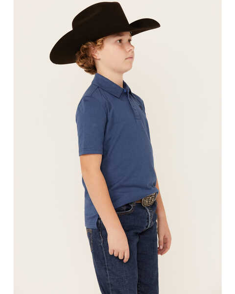 Image #2 - Rock & Roll Denim Boys' Short Sleeve Polo Shirt , Blue, hi-res