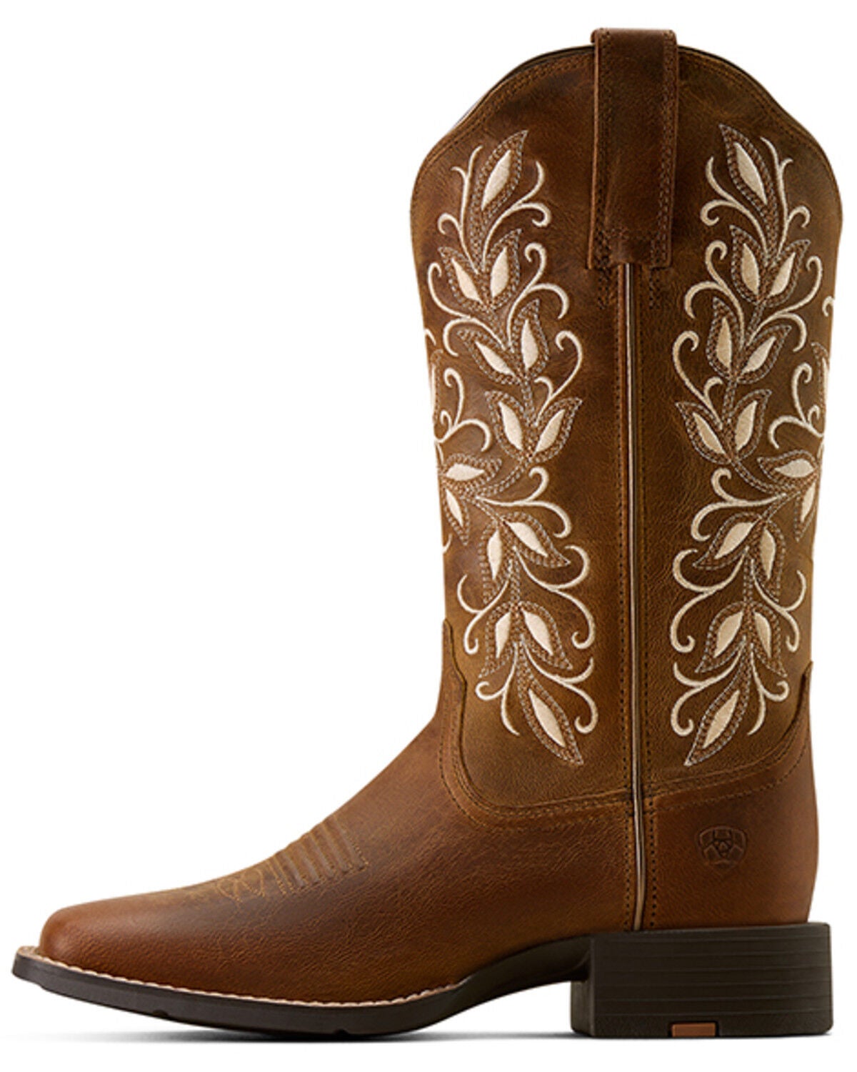 Image #4 - Ariat Women's Round Up Holly Performance Western Boots - Broad Square Toe, Brown, hi-res