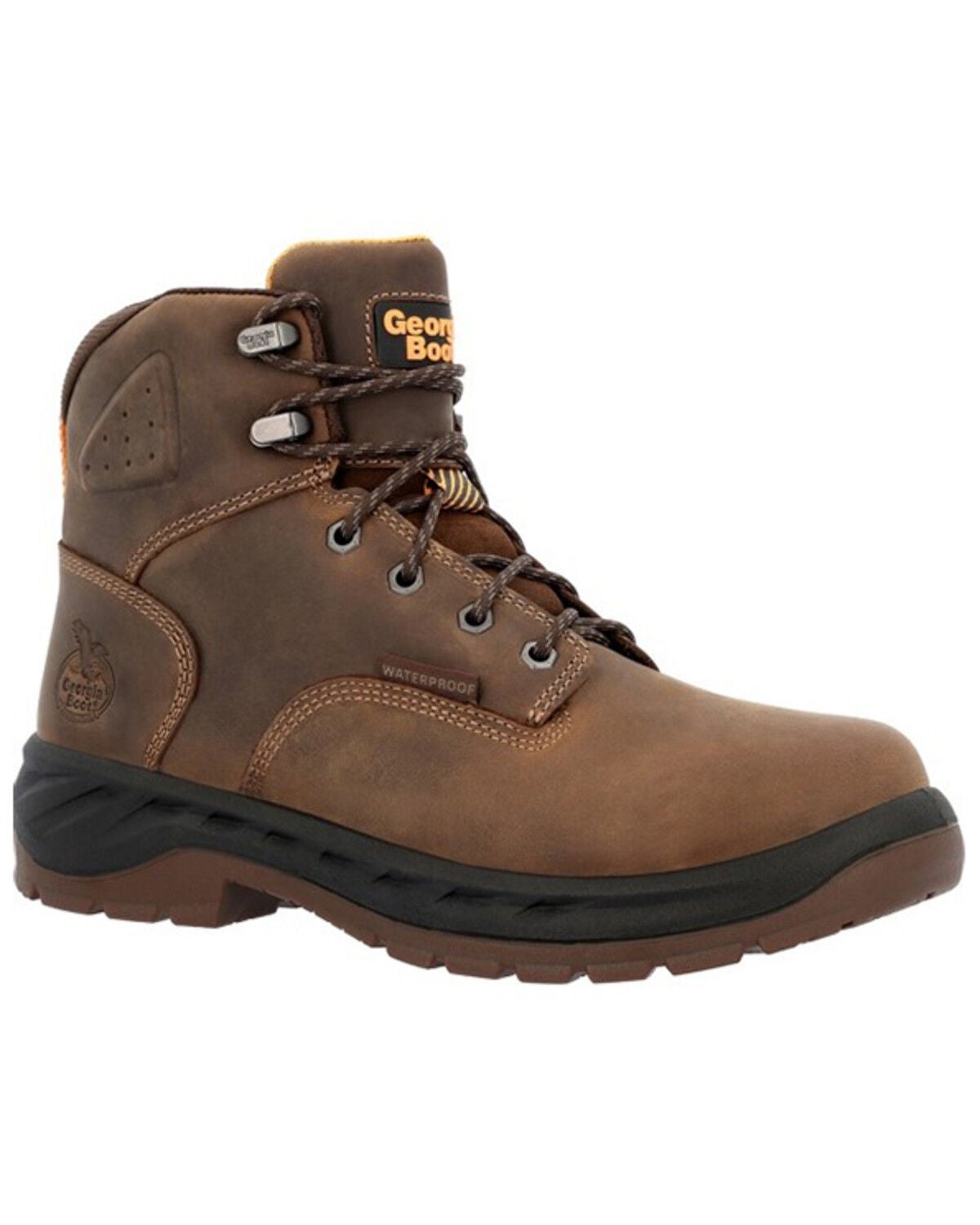 Image #1 - Georgia Boot Men's OT 6" Waterproof Work Boot - Composite Toe, Brown, hi-res