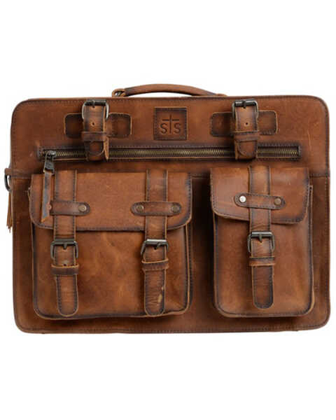 Image #2 - STS Ranchwear By Carroll Men's Tucson Briefcase, Tan, hi-res