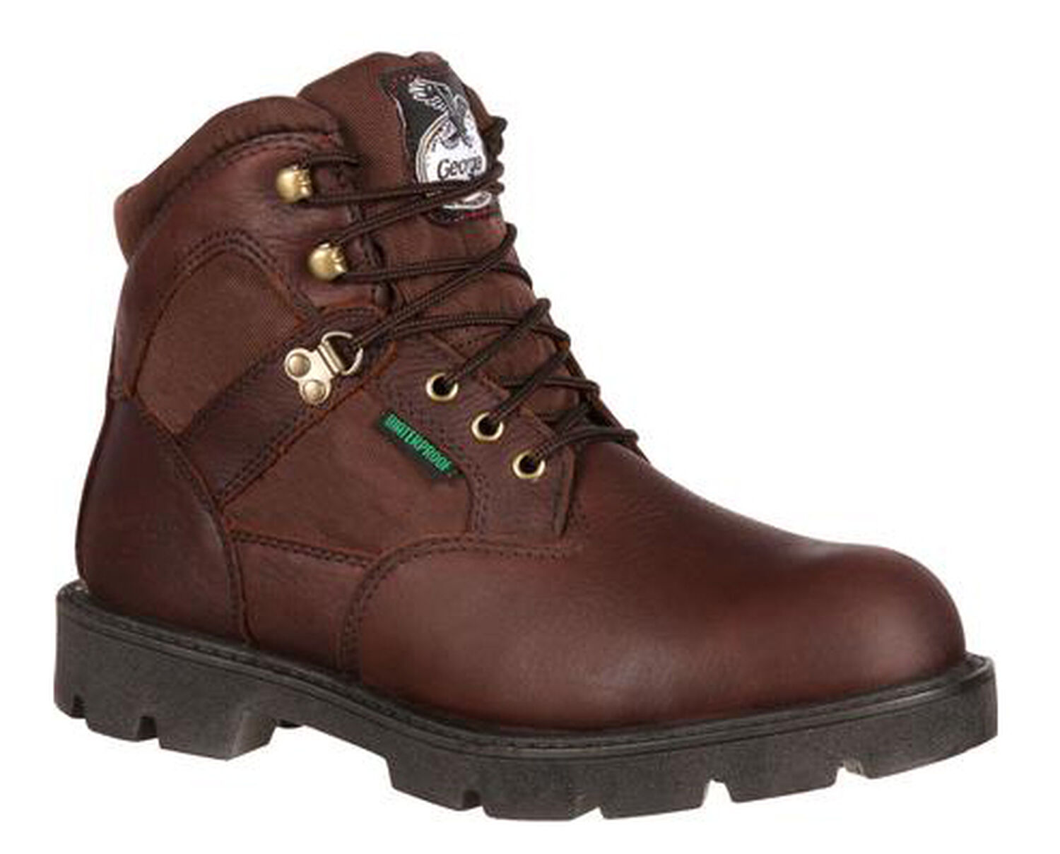 Image #1 - Georgia Boot Men's Homeland Waterproof Work Boots - Soft Toe, Brown, hi-res