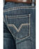 Image #4 - Rock & Roll Denim Men's Pistol Dark Vintage Wash Straight Stretch Denim Jeans, Dark Medium Wash, hi-res