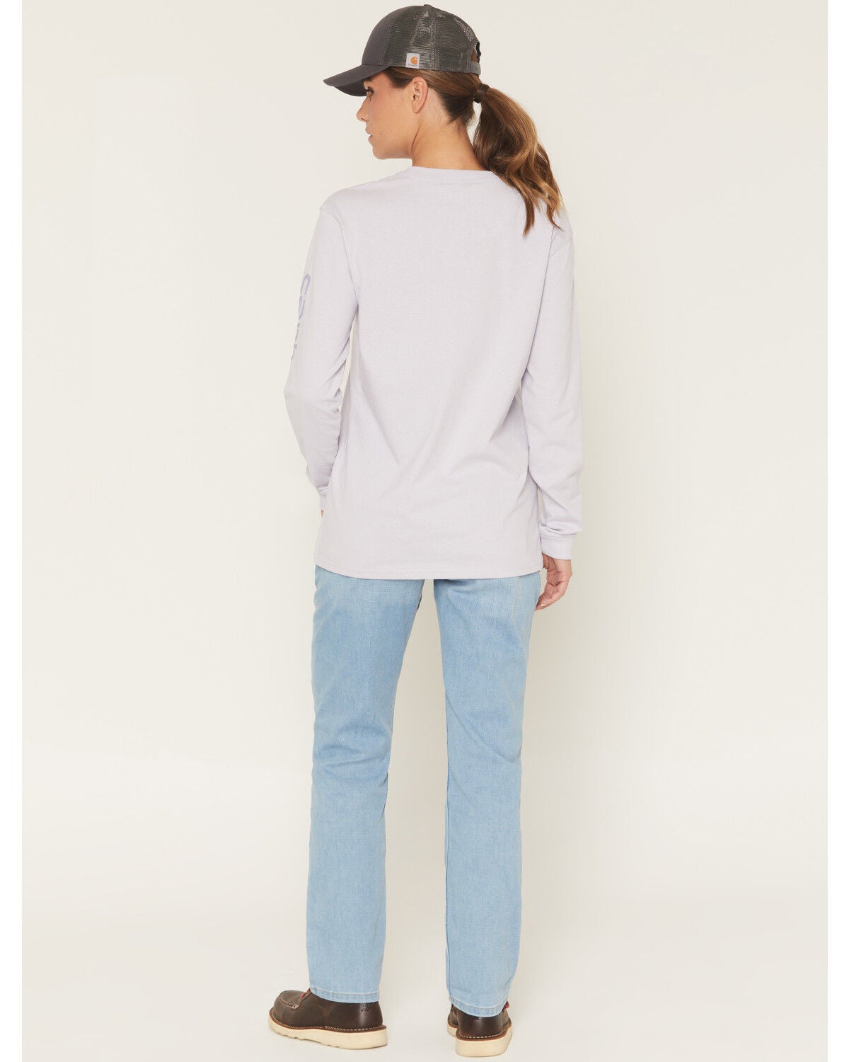 Image #3 - Carhartt Women's The Essential Stretch Denim Jeans, Light Medium Wash, hi-res