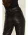 Image #4 - Good American Women's Good Legs High Rise Faux Leather Flare Pants, Black, hi-res
