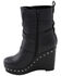 Image #4 - Milwaukee Leather Women's Triple Strap Wedge Boots - Round Toe, Black, hi-res