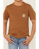 Image #3 - Carhartt Boys' Solid Short Sleeve Pocket T-Shirt, Brown, hi-res