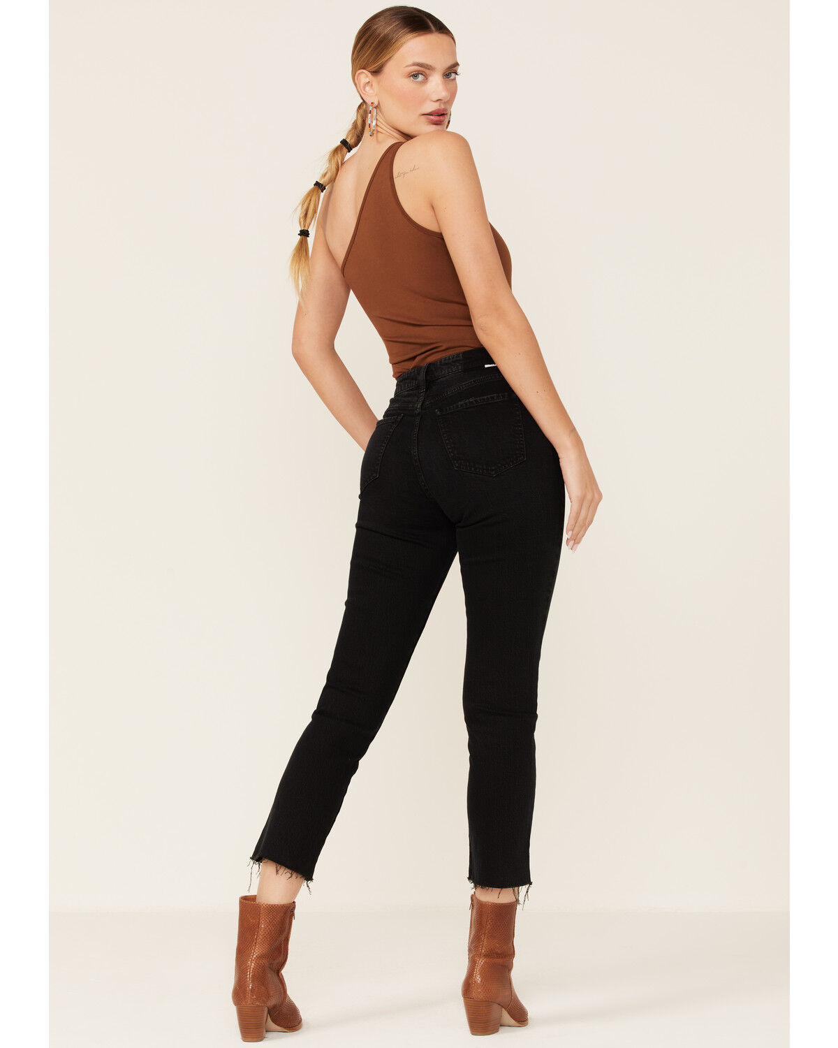 Image #3 - Daze Women's Black Daily Driver Crop High Rise Denim Jeans, Black, hi-res