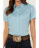 Image #3 - Rough Stock by Panhandle Women's Southwestern Geo Print Short Sleeve Snap Stretch Western Shirt , Aqua, hi-res