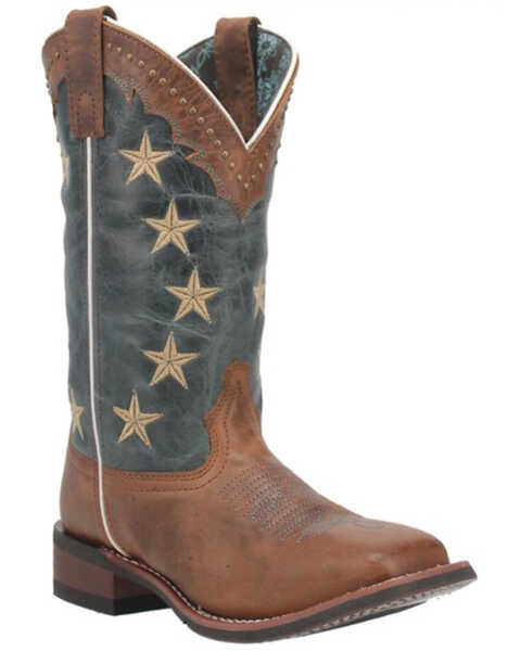 Laredo Women's Early Star Western Performance Boots - Broad Square Toe, Tan, hi-res